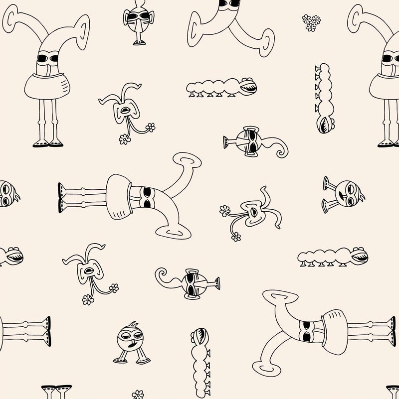 Family Bots Pattern | themomemans.com by Monica Escobar Allen