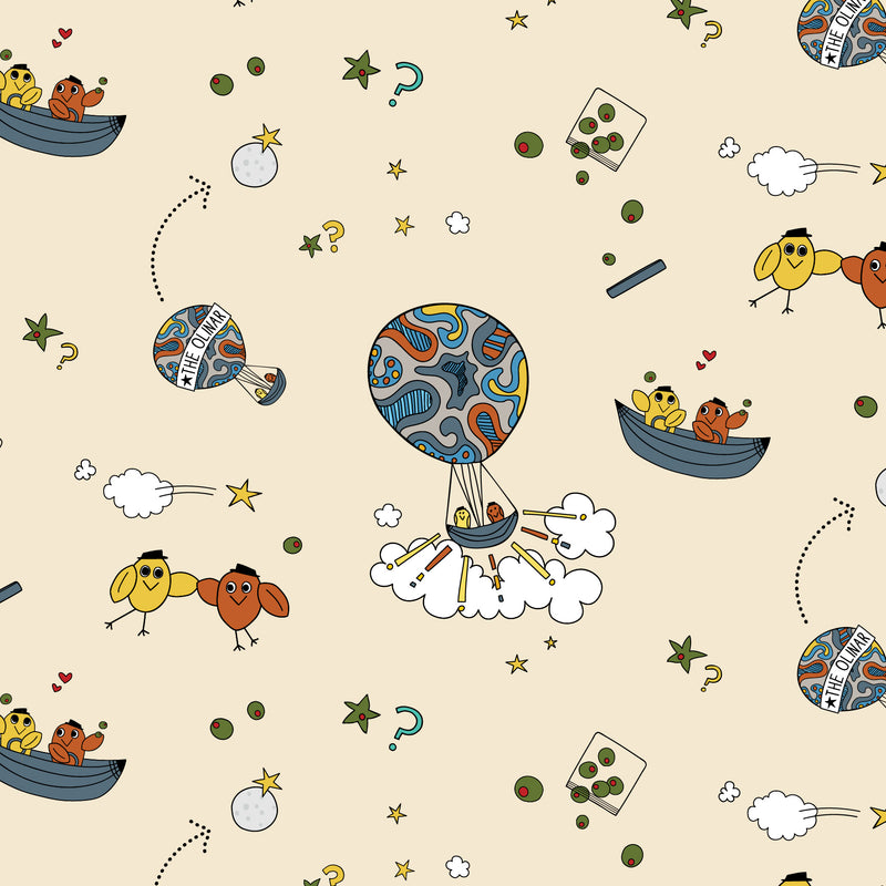 Olinda + Omar Pattern Cream | themomemans.com by Monica Escobar Allen