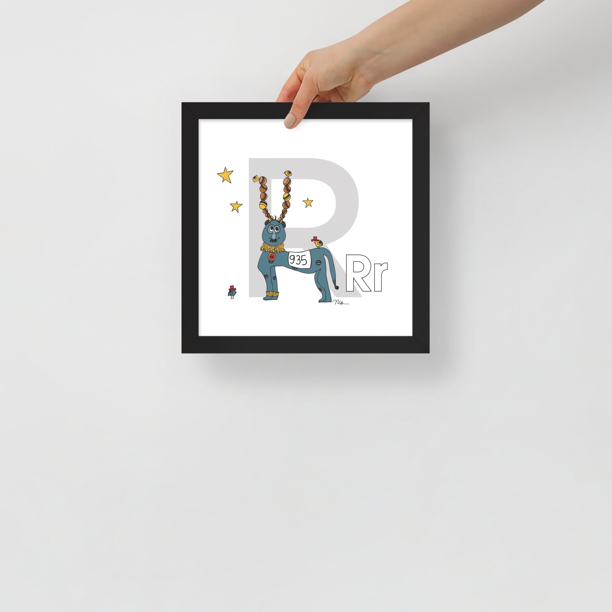Nursery Wall Art Letter R Art Print | themomemans.com
