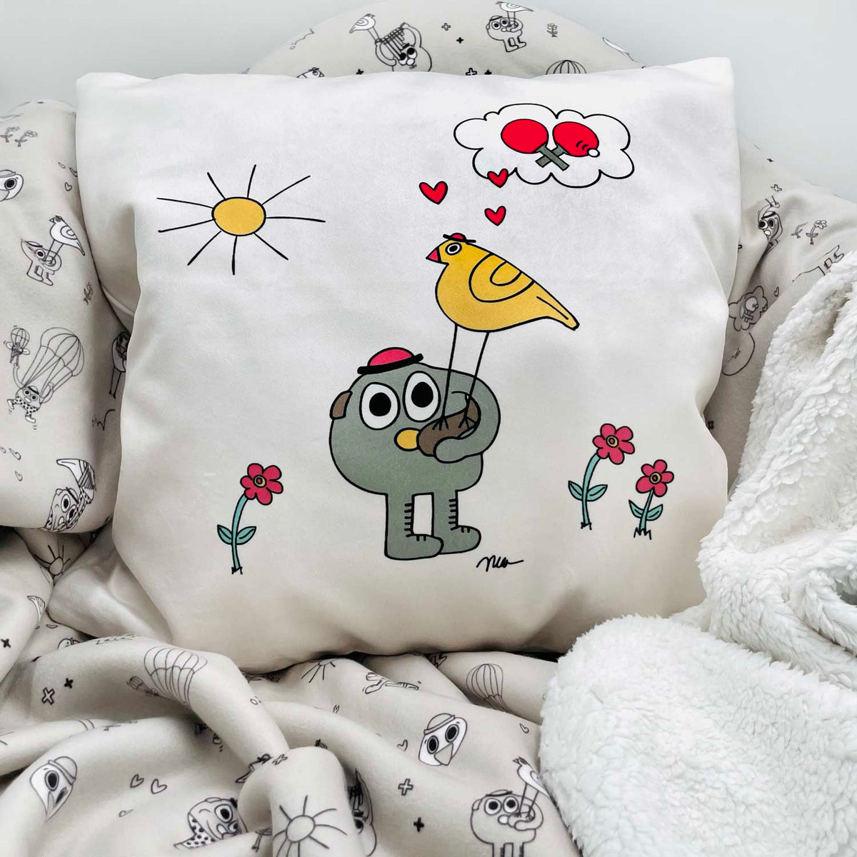 Sherpa discount fleece pillow
