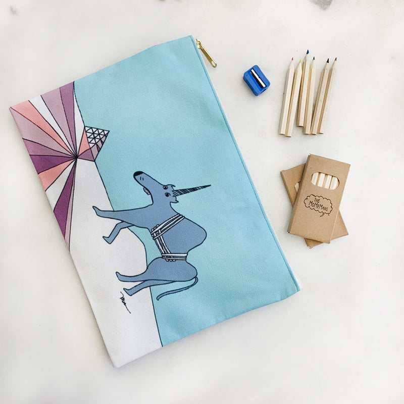 The MoMeMans® Ulysses Ulinsky Zipper Pouch by Monica Escobar Allen