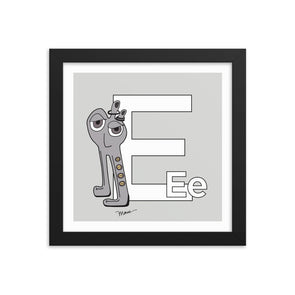 The Letter E Print. The MoMeMans™ by Monica Escobar Allen