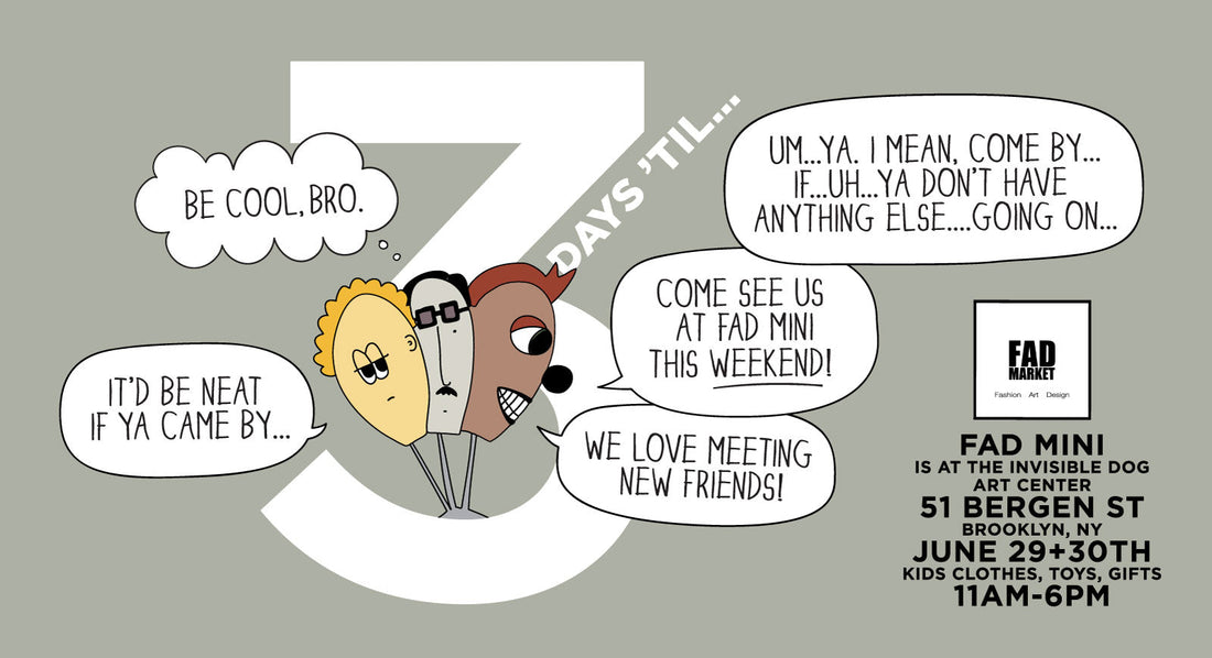 The MoMeMans at FAD mini in Brooklyn June 29-30th for gender neutral gifts for creative kids and grown-up kids by Monica Escobar Allen