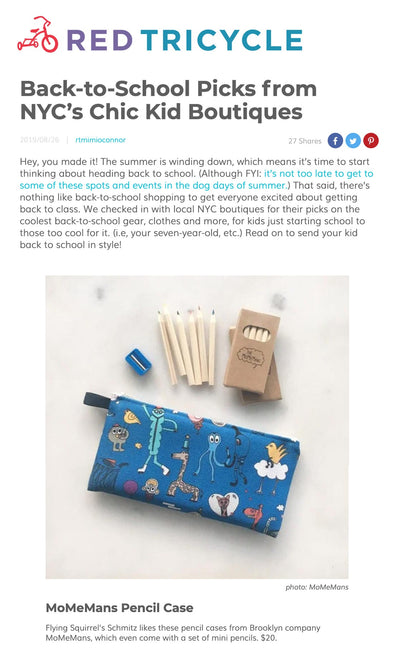 Our pencil cases made Red Tricycle's list for Back-to-School Picks!