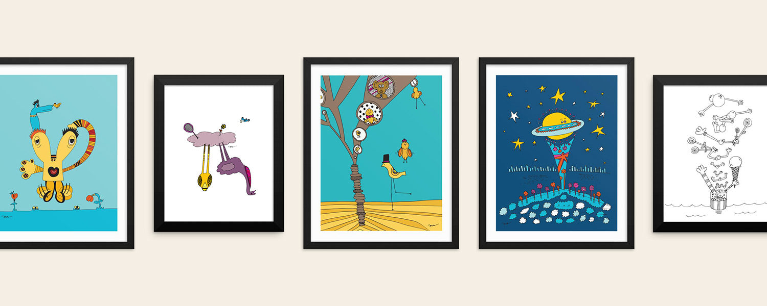The MoMeMans® Gender Neutral Nursery + Playroom Art by Monica Escobar Allen