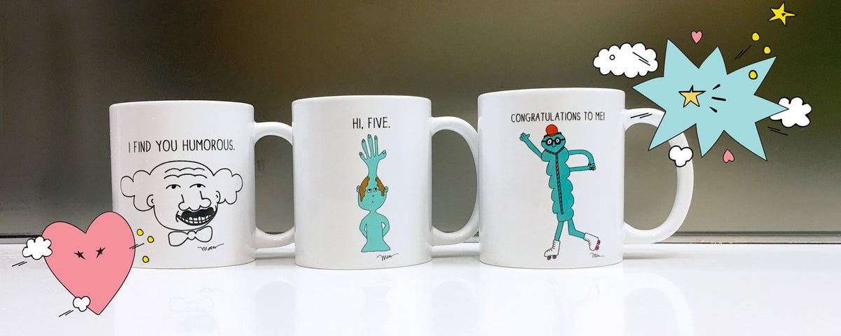 The MoMeMans® Mugs for Moms, Caffeine Addicts + Fine Folks by Monica Escobar Allen