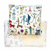 Barbara Birdie Teddy Bear Sherpa Warm White, The MoMeMans Signature Luxe Velveteen Playroom Pillow | themomemans.com