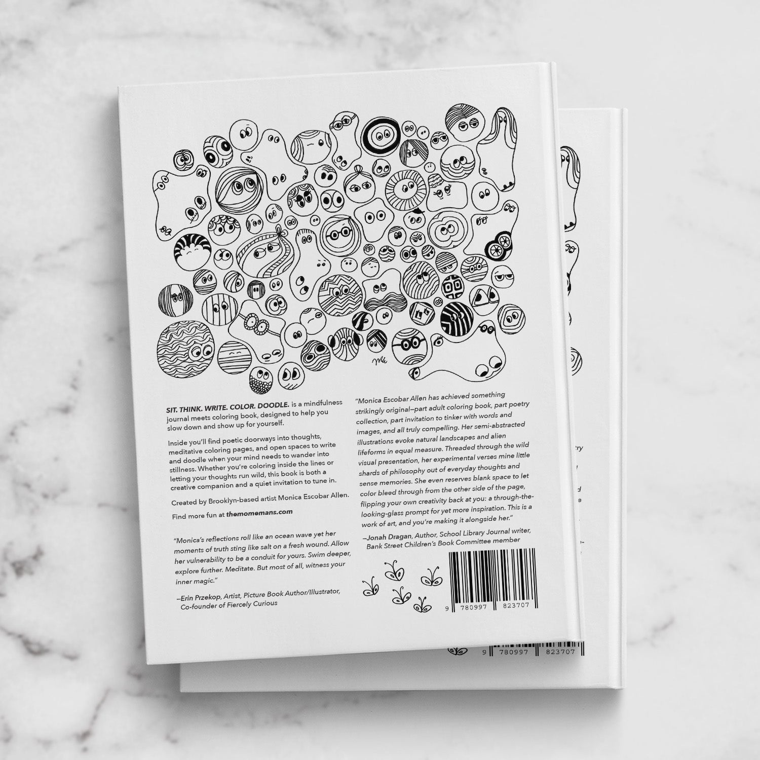 Sit. Think. Write. Color. Doodle. A Poetic Coloring Book & Mindfulness Companion.
