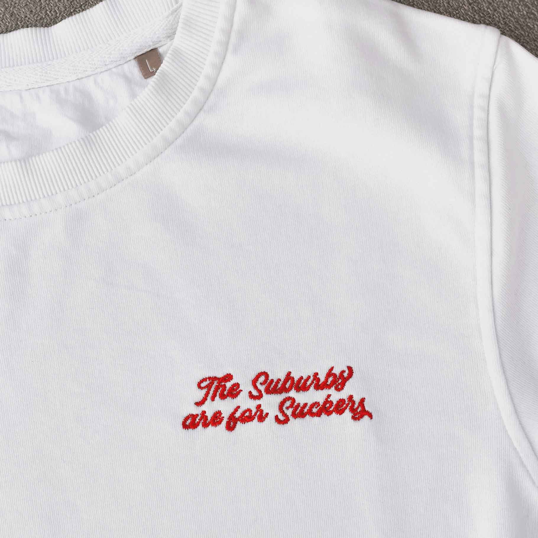 The Suburbs are for Suckers Unisex Organic Cotton French Terry Sweatshirt | themomemans.com