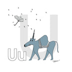 Nursery Wall Art Letter U Art Print | themomemans.com