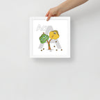 Letter A Nursery Art Print Framed | themomemans.com
