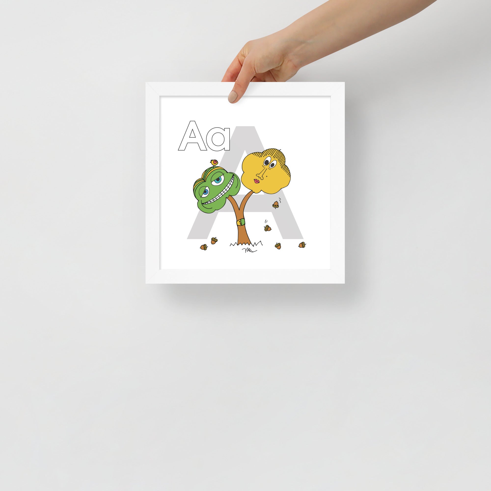 Letter A Nursery Art Print Framed | themomemans.com