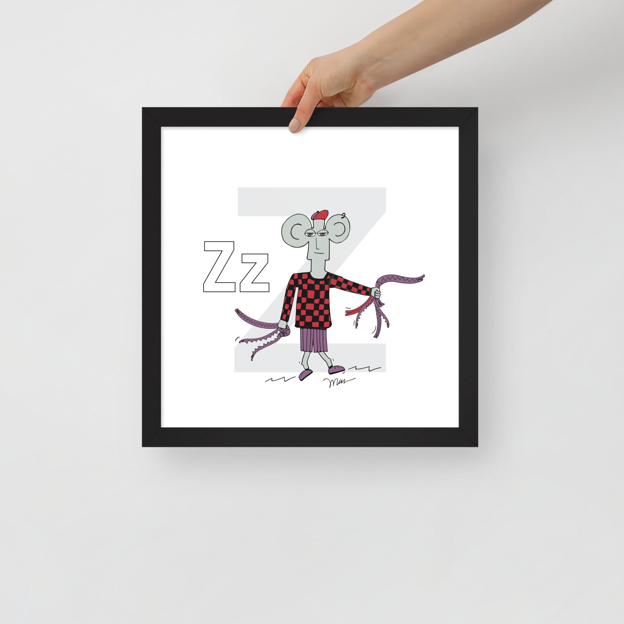 Nursery Wall Art Letter Z Art Print | themomemans.com