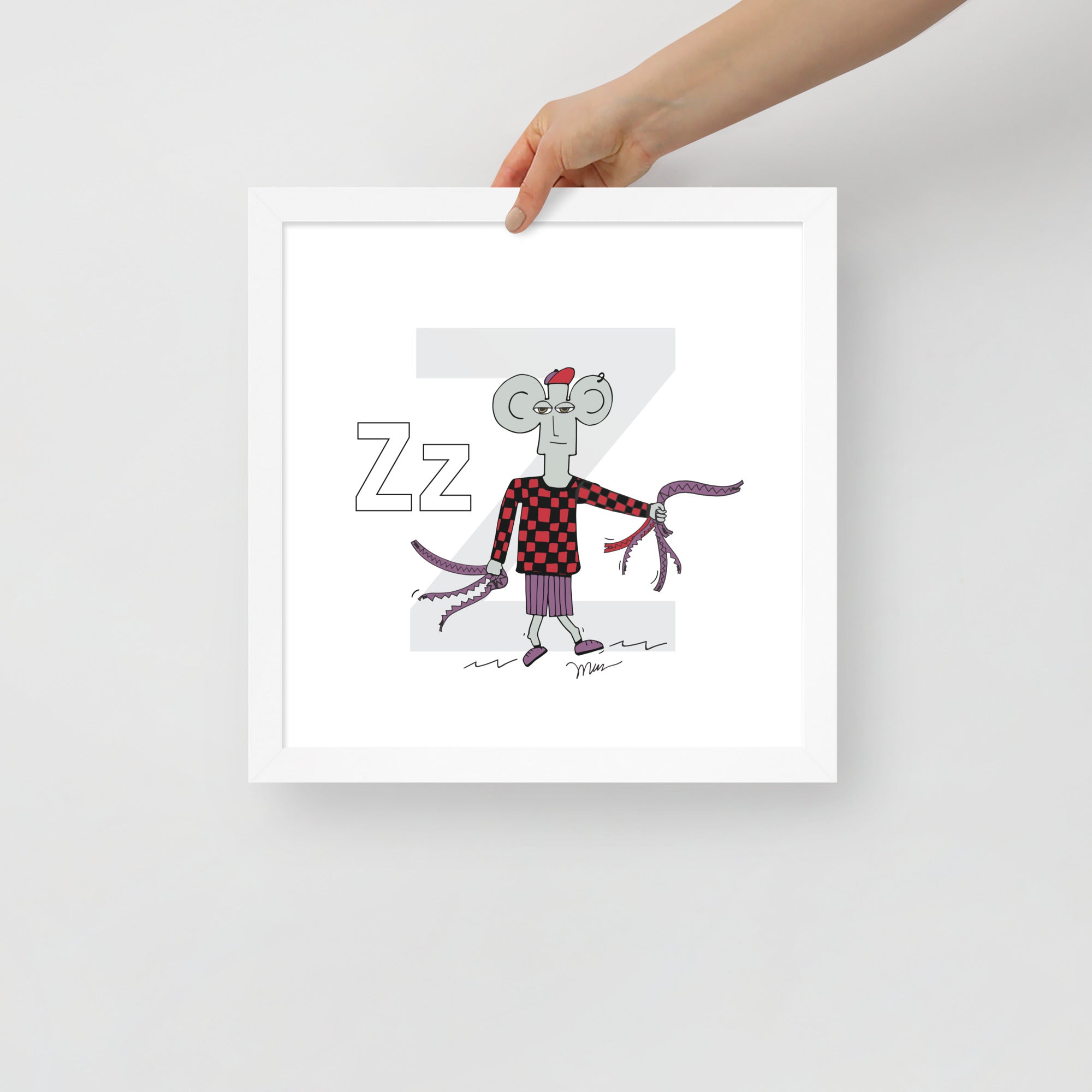 Nursery Wall Art Letter Z Art Print | themomemans.com