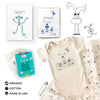 The Complete Unisex Baby Shower Bundle Featuring Bots Family and Sherman | themomemans.com by Monica Escobar Allen