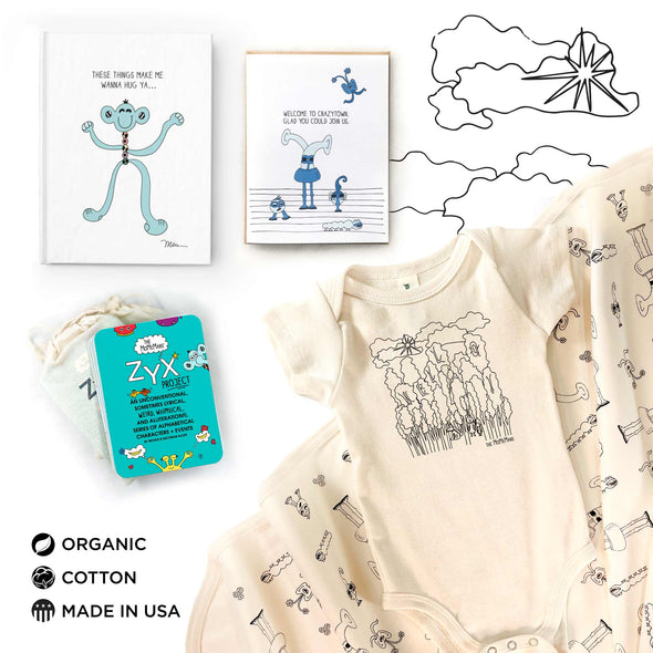 The Complete Unisex Baby Shower Bundle Featuring Hello Forest and Bots Family | themomemans.com by Monica Escobar Allen