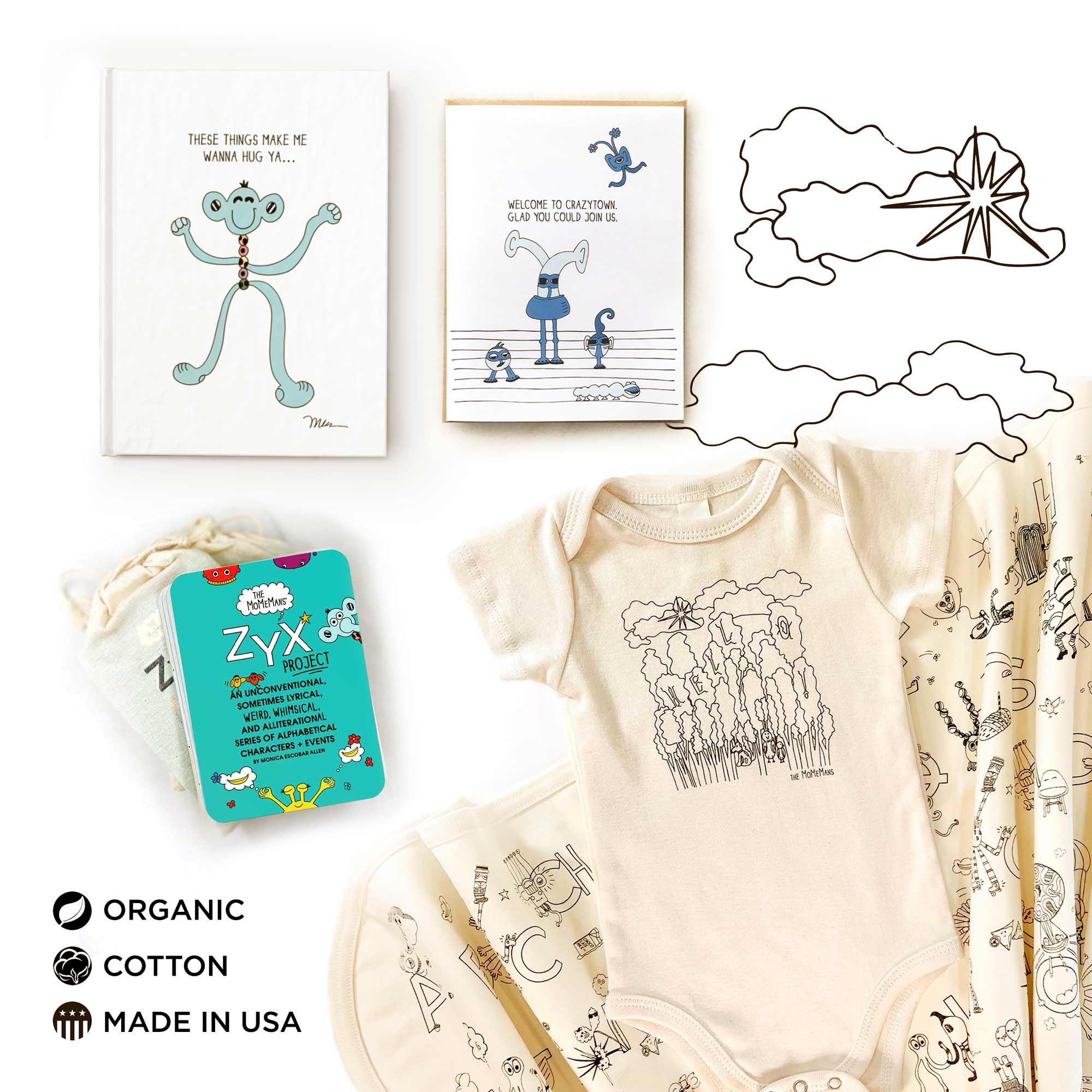 The Complete Unisex Baby Shower Bundle Featuring Hello Forest and ZYX Project | themomemans.com by Monica Escobar Allen