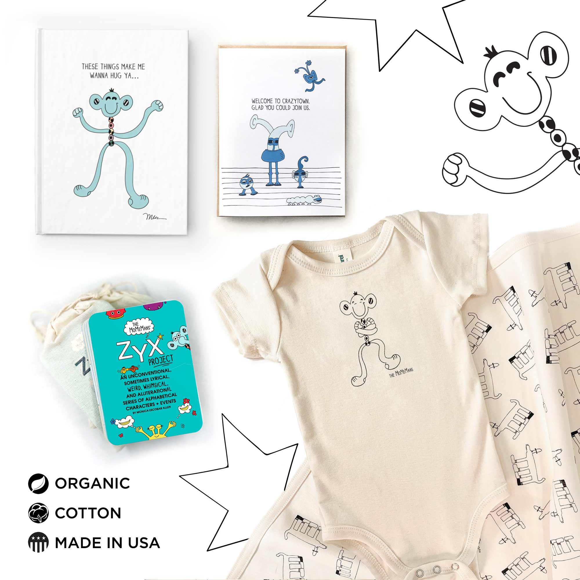 The Complete Unisex Baby Shower Bundle Featuring Hayhay and Sherman | themomemans.com by Monica Escobar Allen