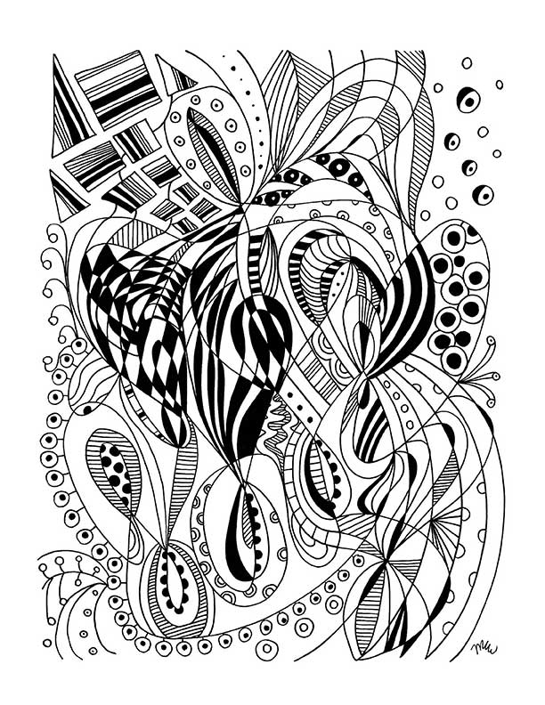 New! Meditative Adult Coloring Book Preview