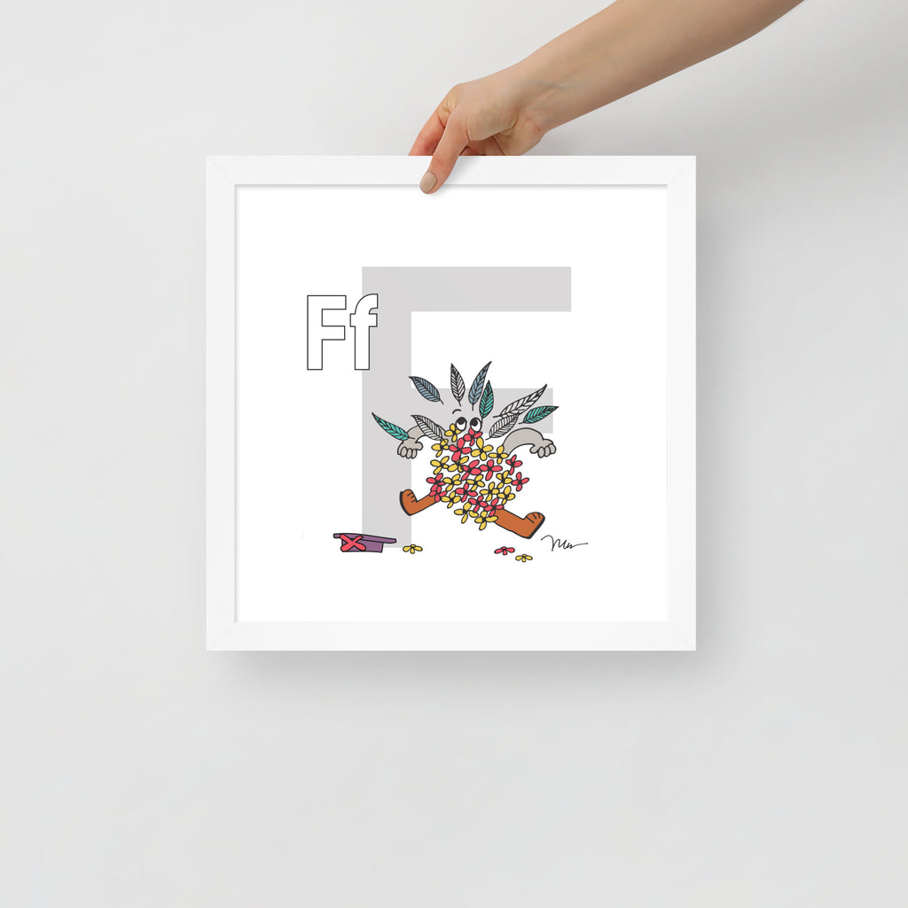 Nursery Wall Art Letter F Art Print | themomemans.com