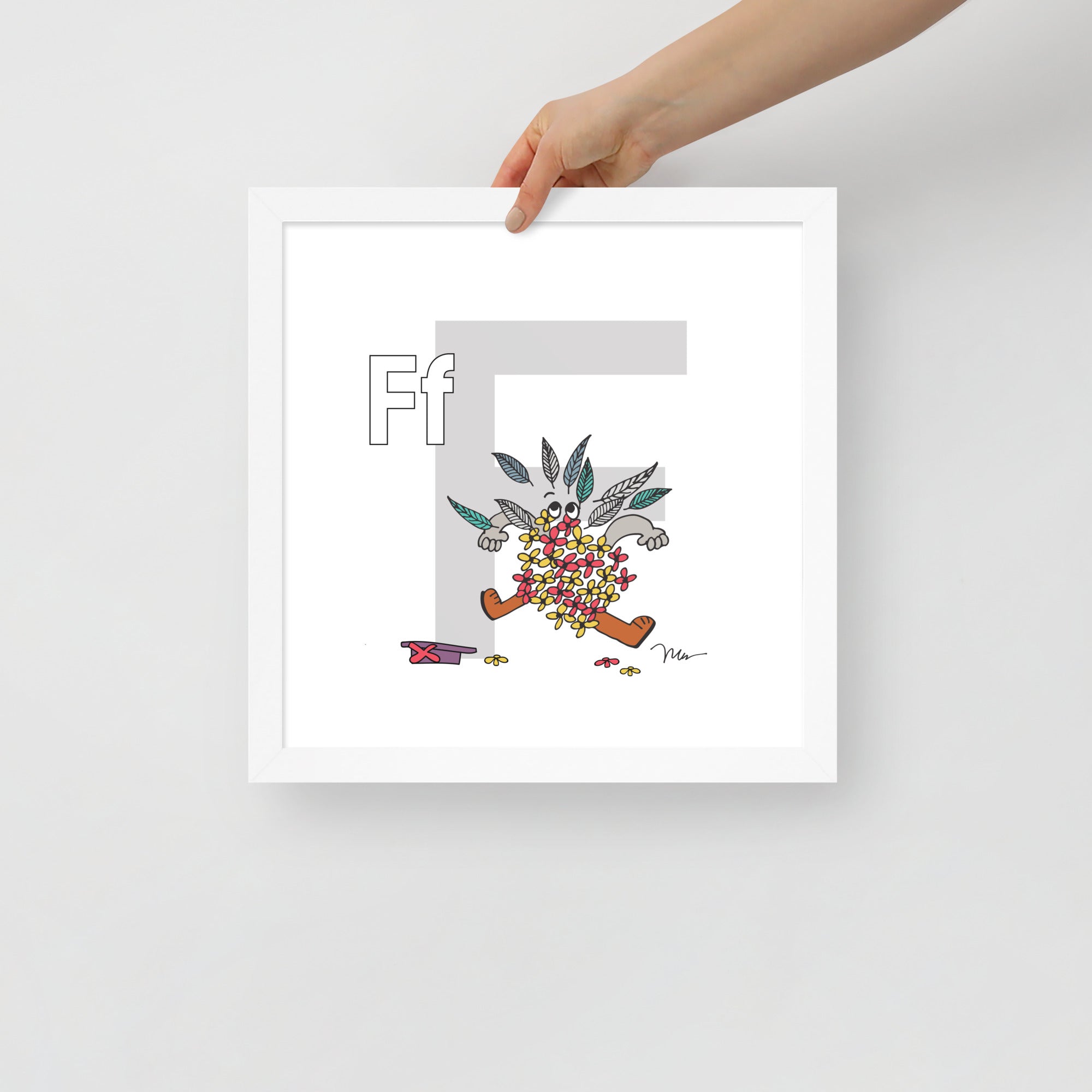 Nursery Wall Art Letter F Art Print | themomemans.com