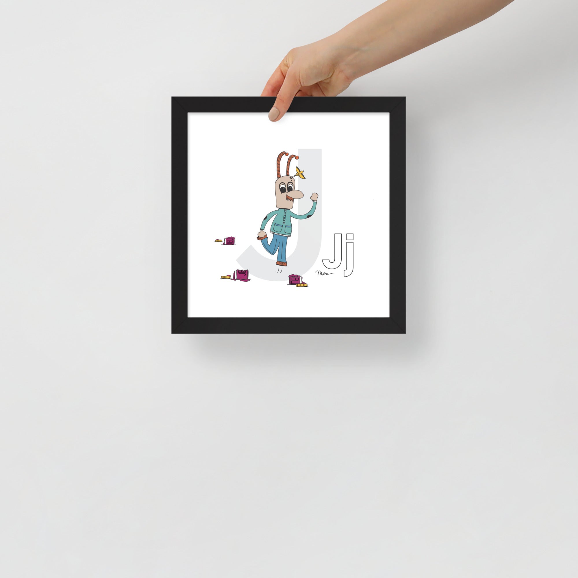 Nursery Wall Art Letter J Art Print | themomemans.com