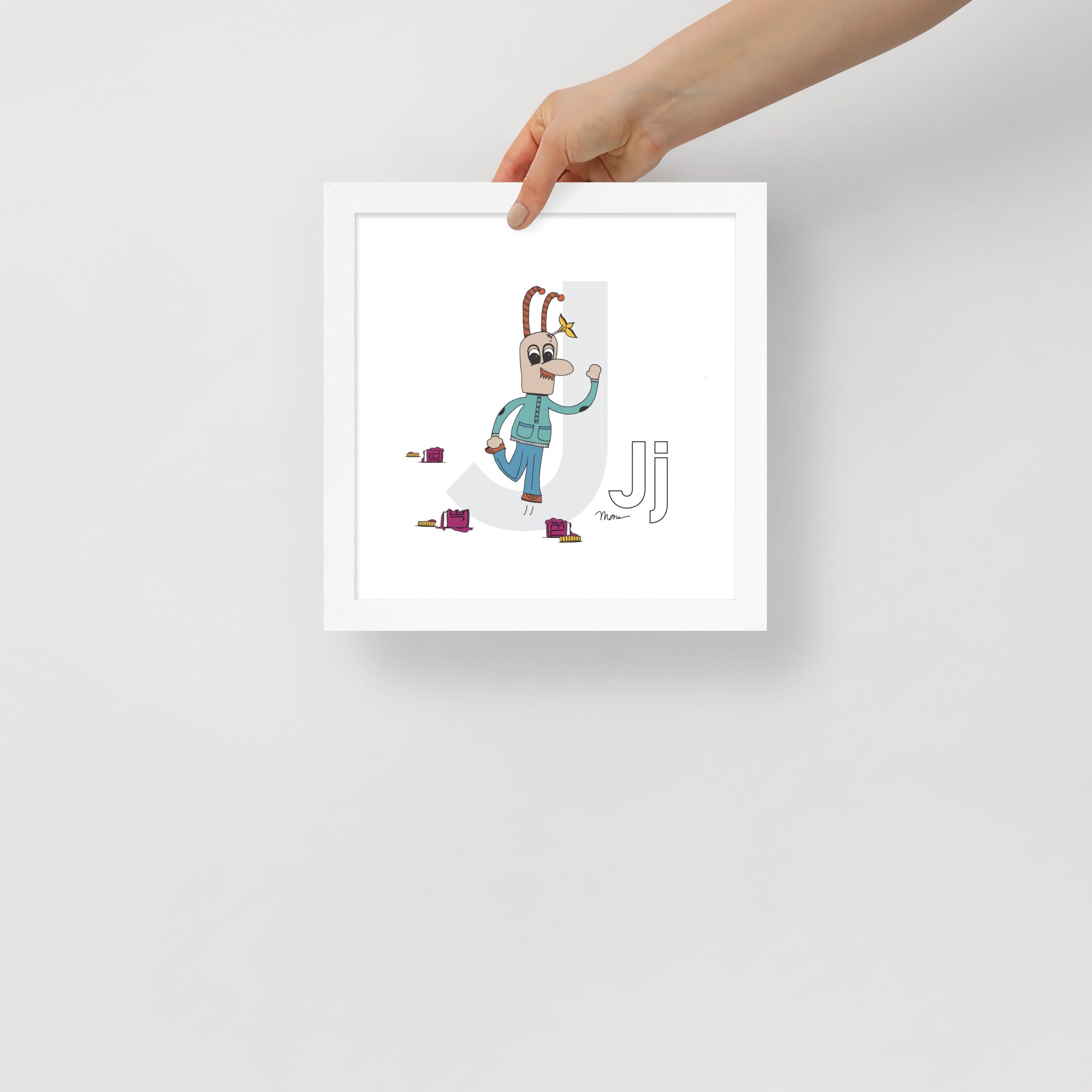 Nursery Wall Art Letter J Art Print | themomemans.com