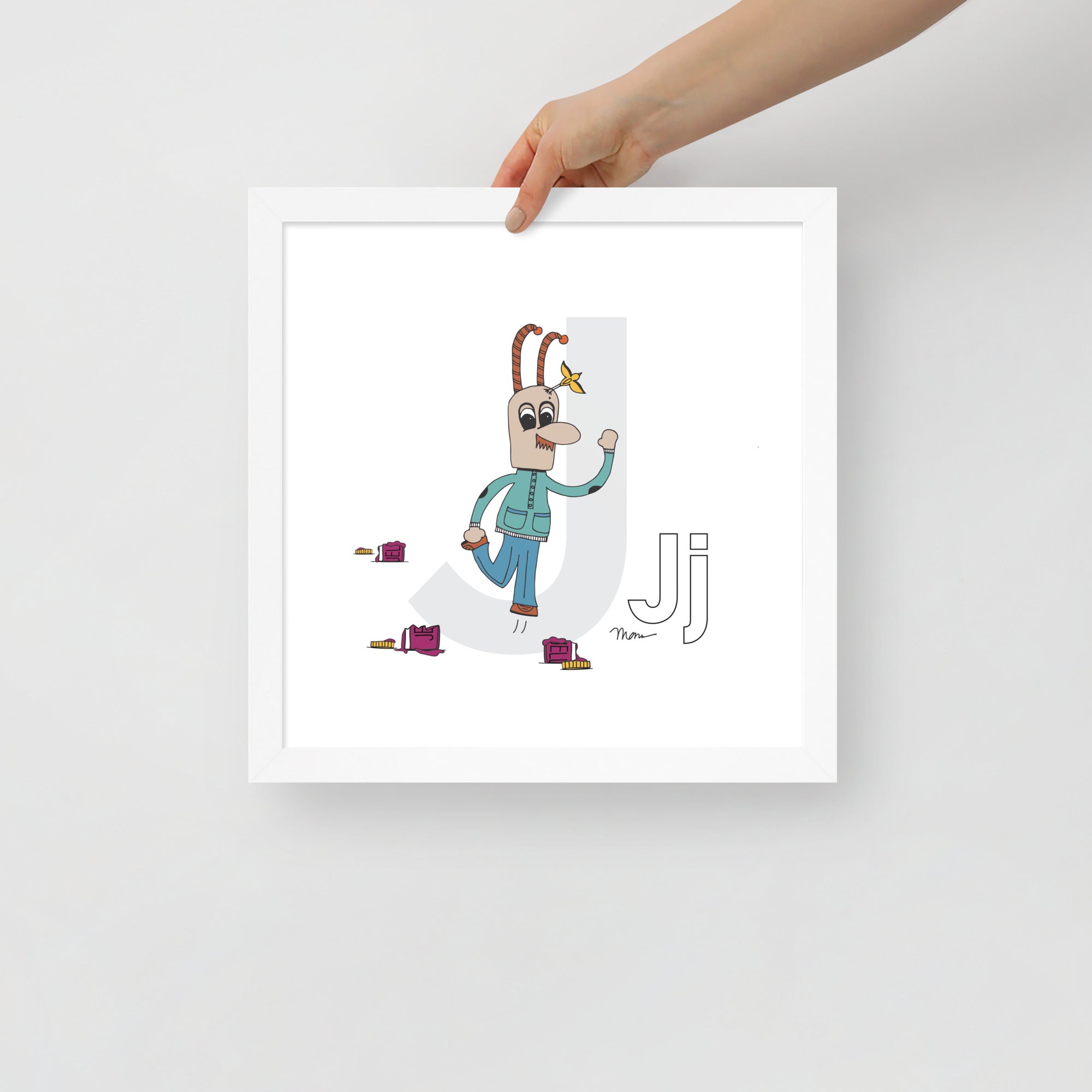 Nursery Wall Art Letter J Art Print | themomemans.com