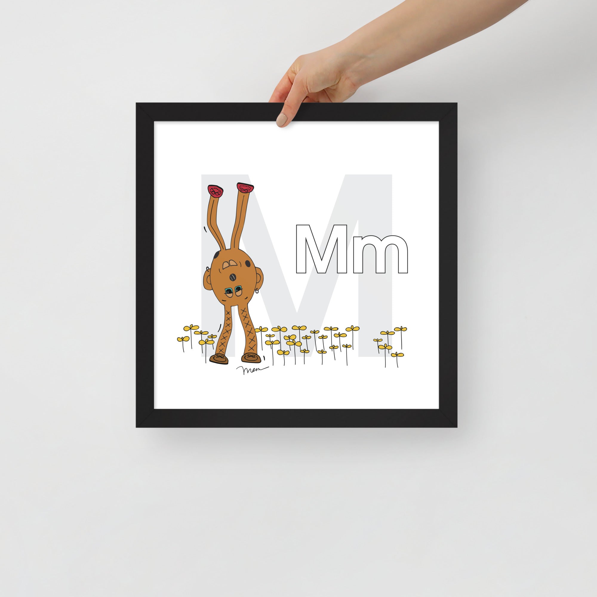 Nursery Wall Art Letter M Art Print | themomemans.com
