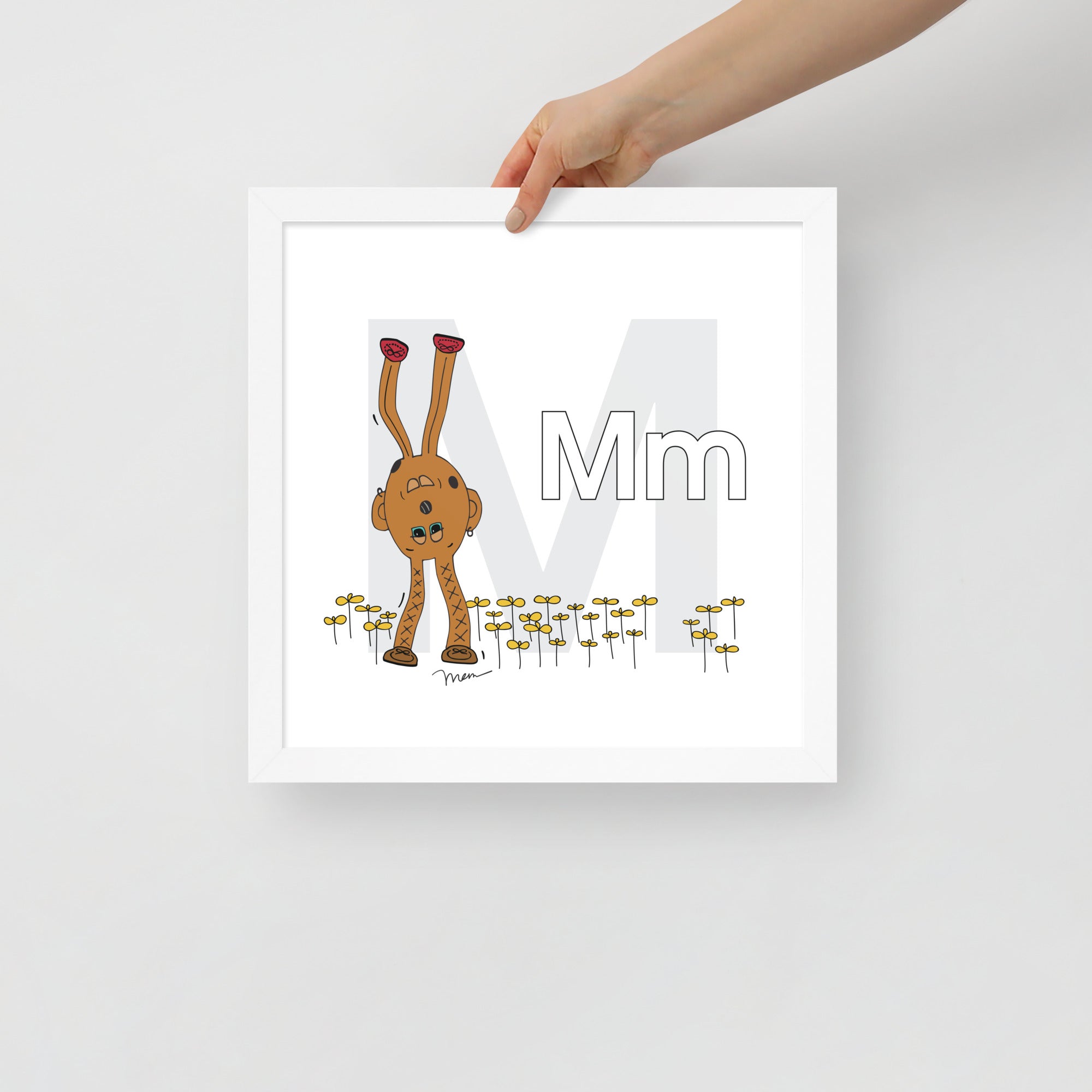 Nursery Wall Art Letter M Art Print | themomemans.com