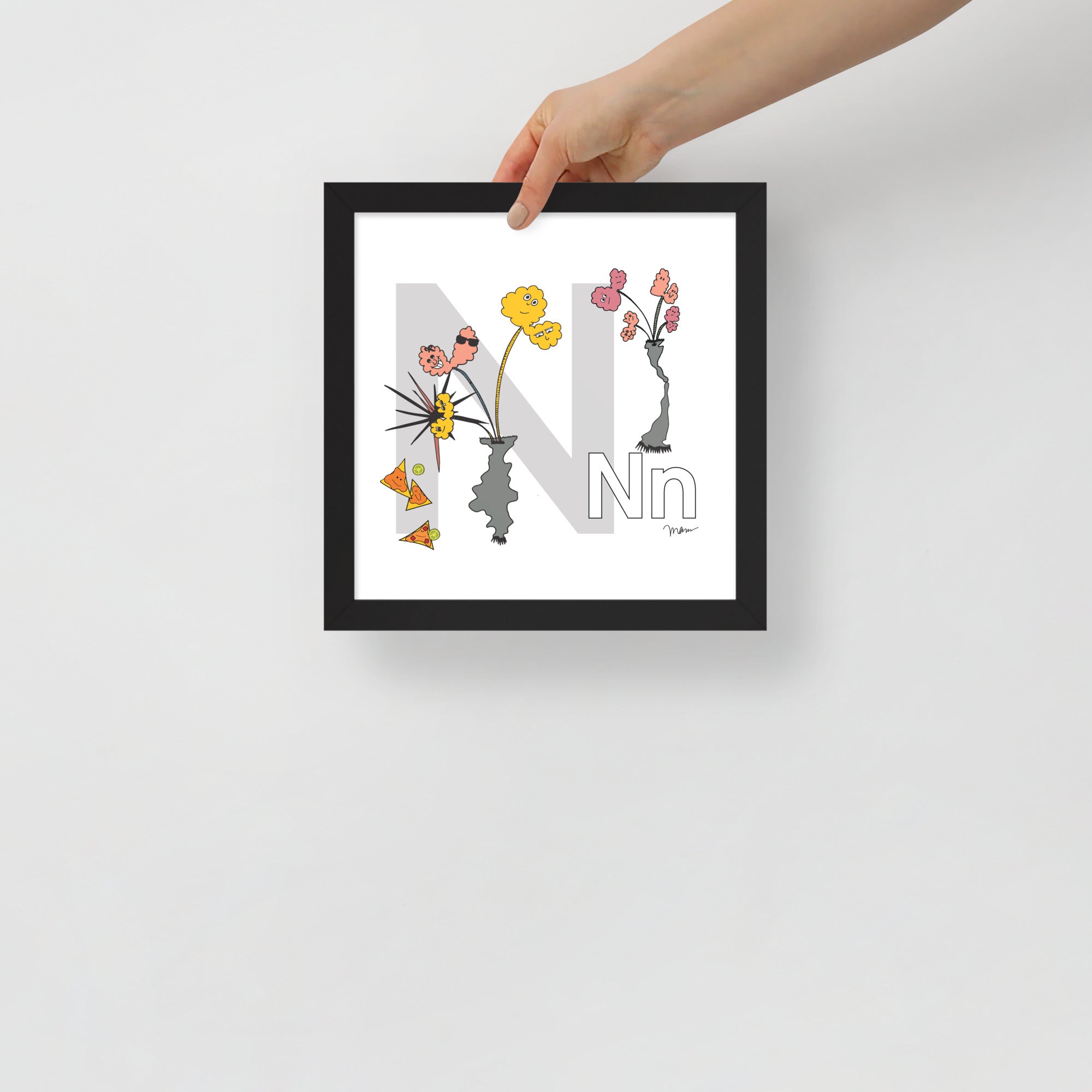 Nursery Wall Art Letter N Art Print | themomemans.com