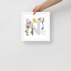 Nursery Wall Art Letter N Art Print | themomemans.com