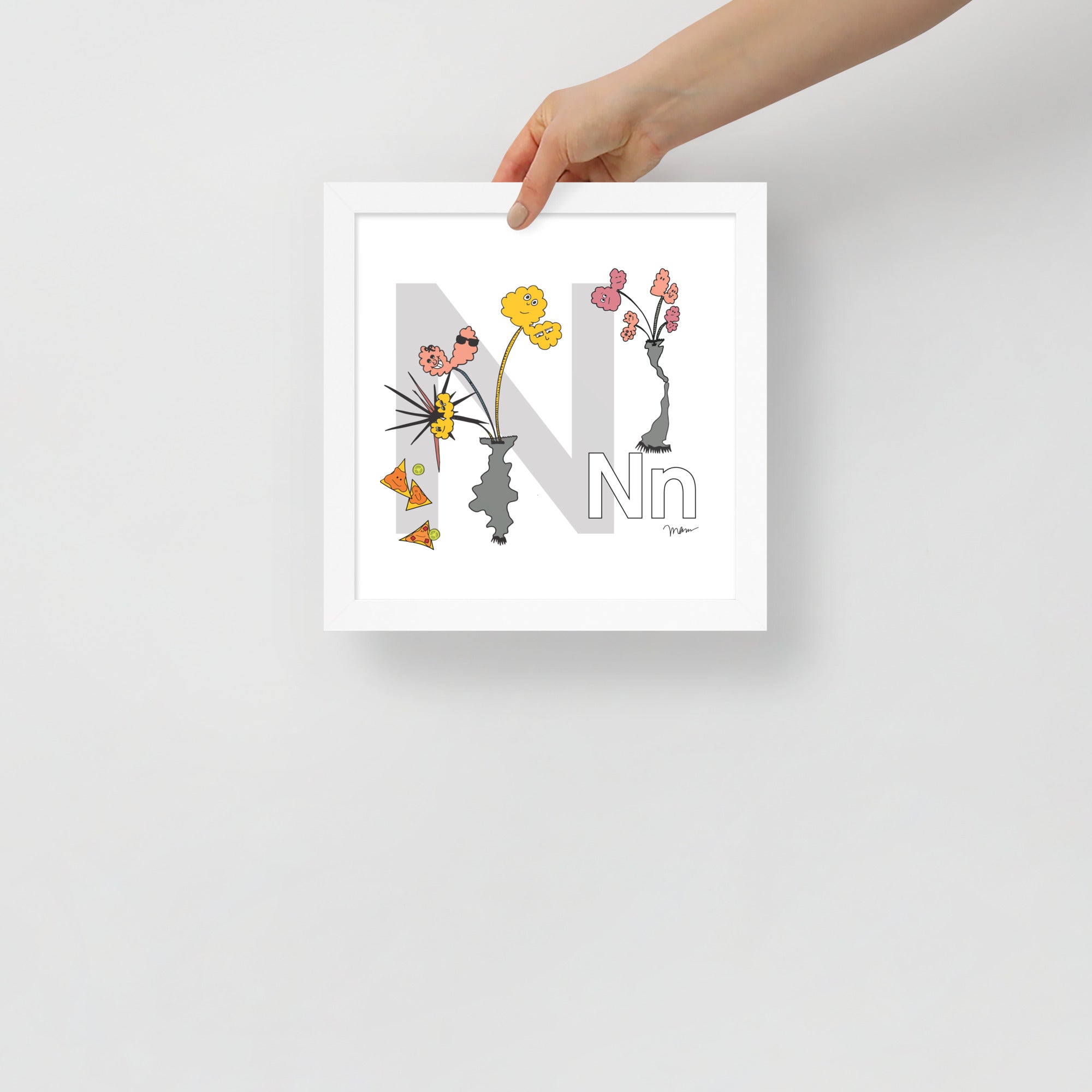 Nursery Wall Art Letter N Art Print | themomemans.com