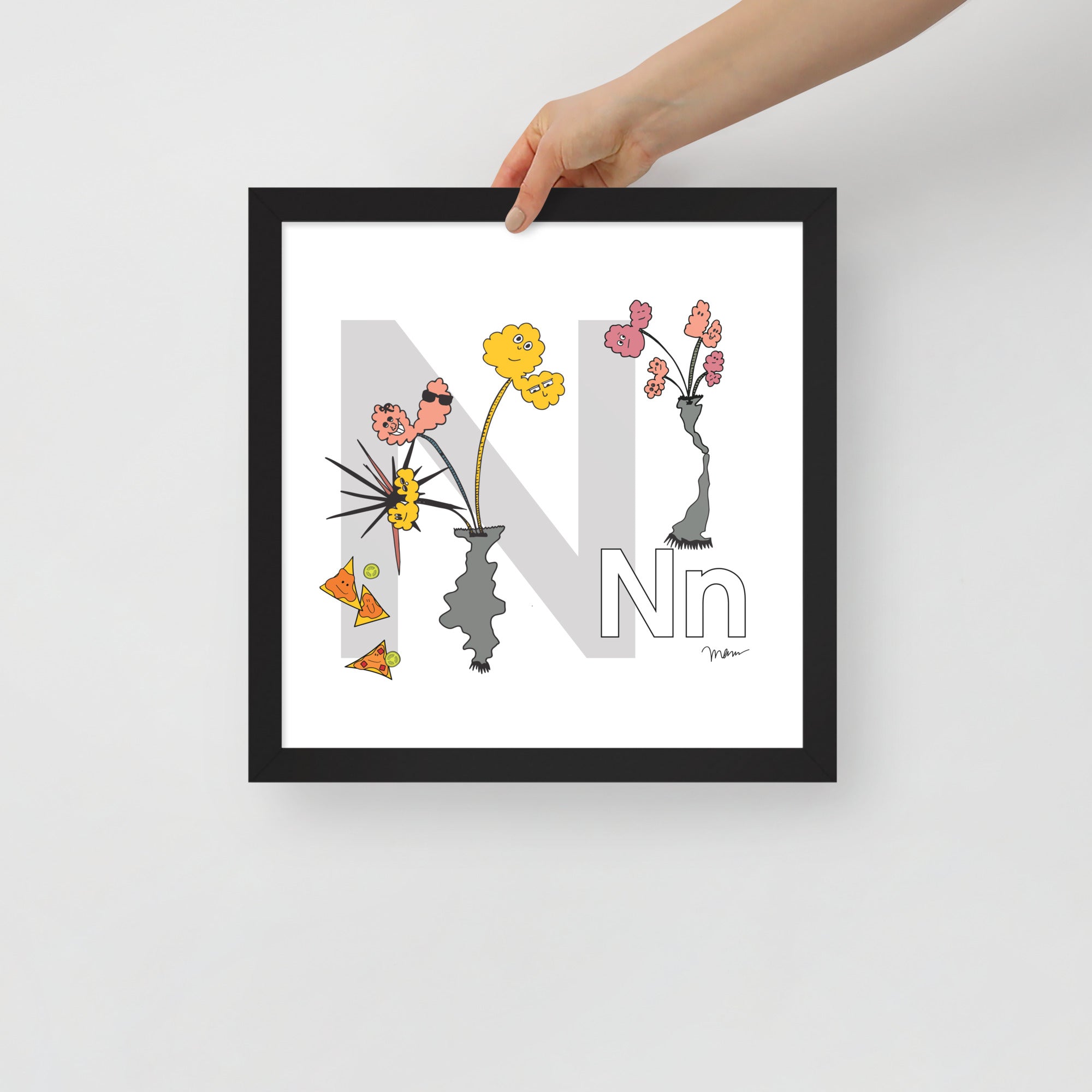 Nursery Wall Art Letter N Art Print | themomemans.com