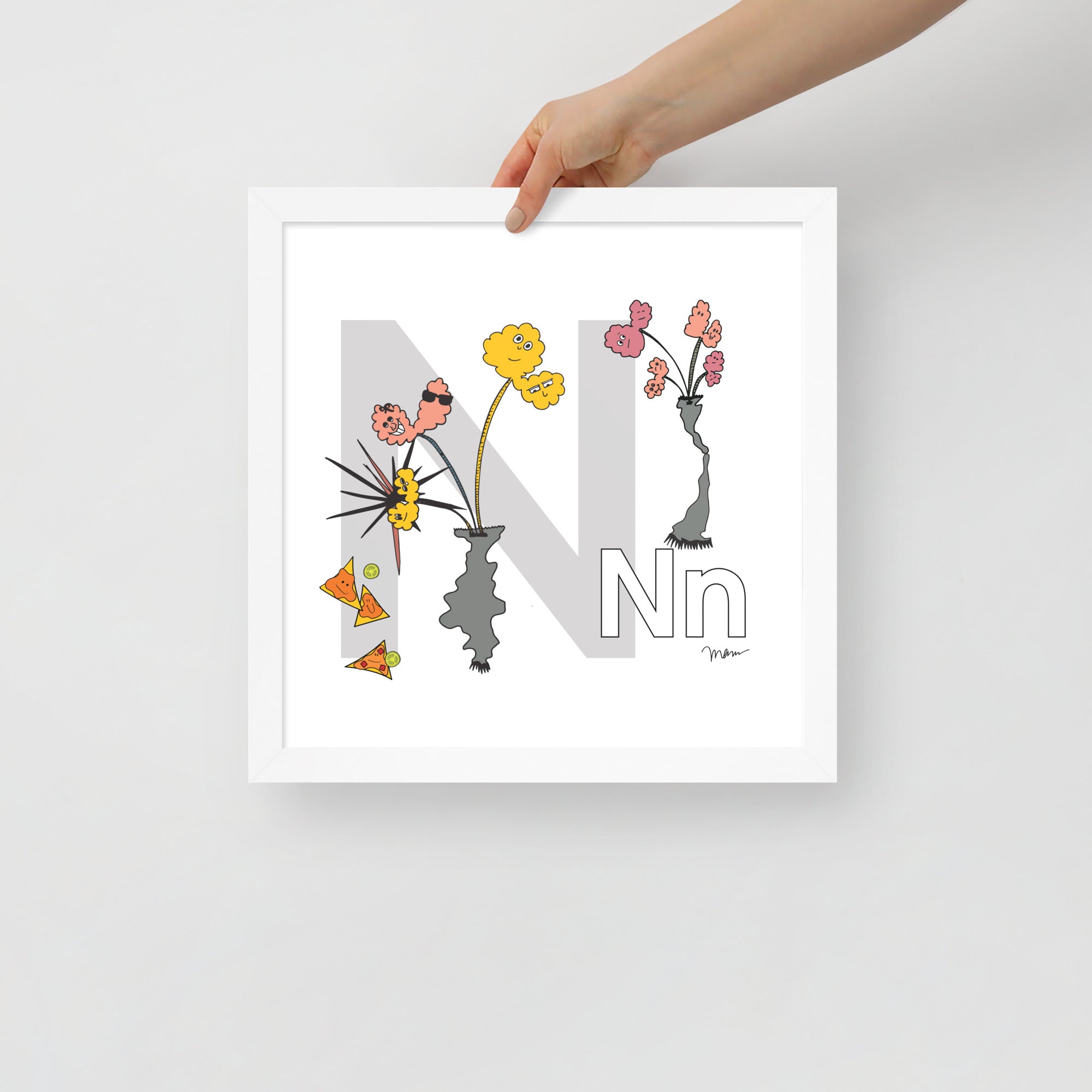 Nursery Wall Art Letter N Art Print | themomemans.com