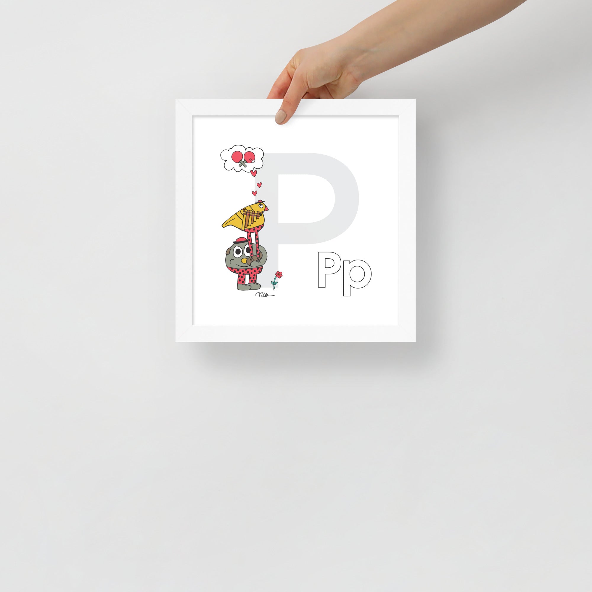 Nursery Wall Art Letter P Art Print | themomemans.com