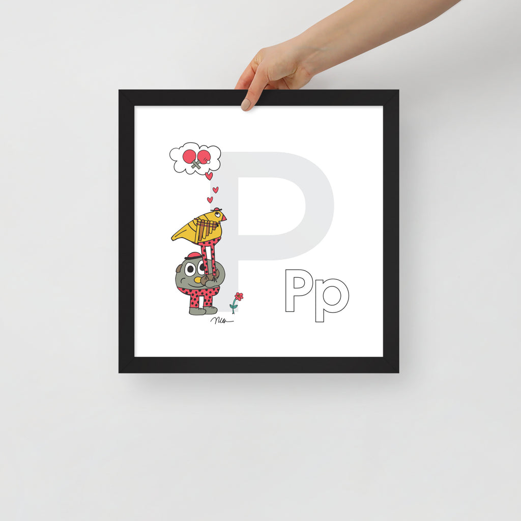 Nursery Wall Art Letter P Art Print | themomemans.com