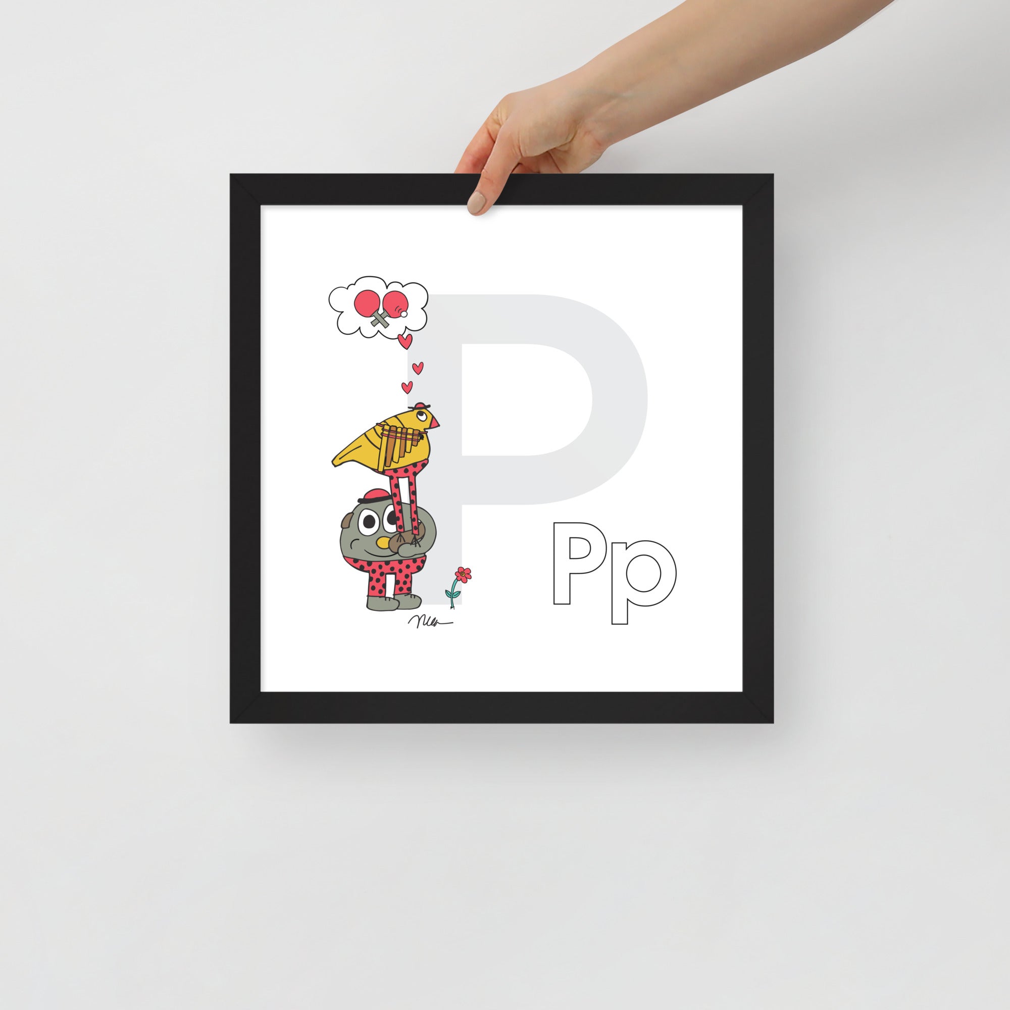 Nursery Wall Art Letter P Art Print | themomemans.com