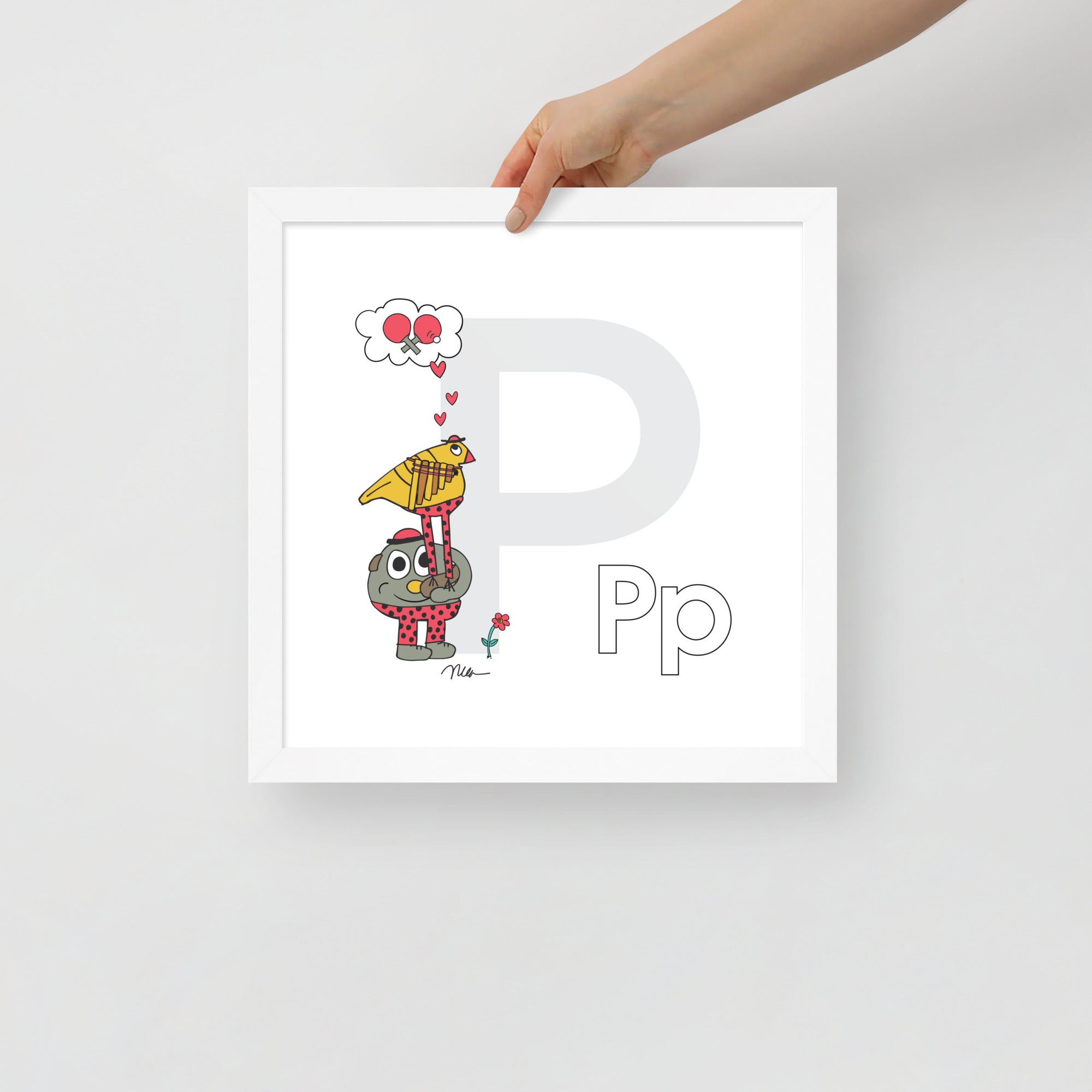 Nursery Wall Art Letter P Art Print | themomemans.com