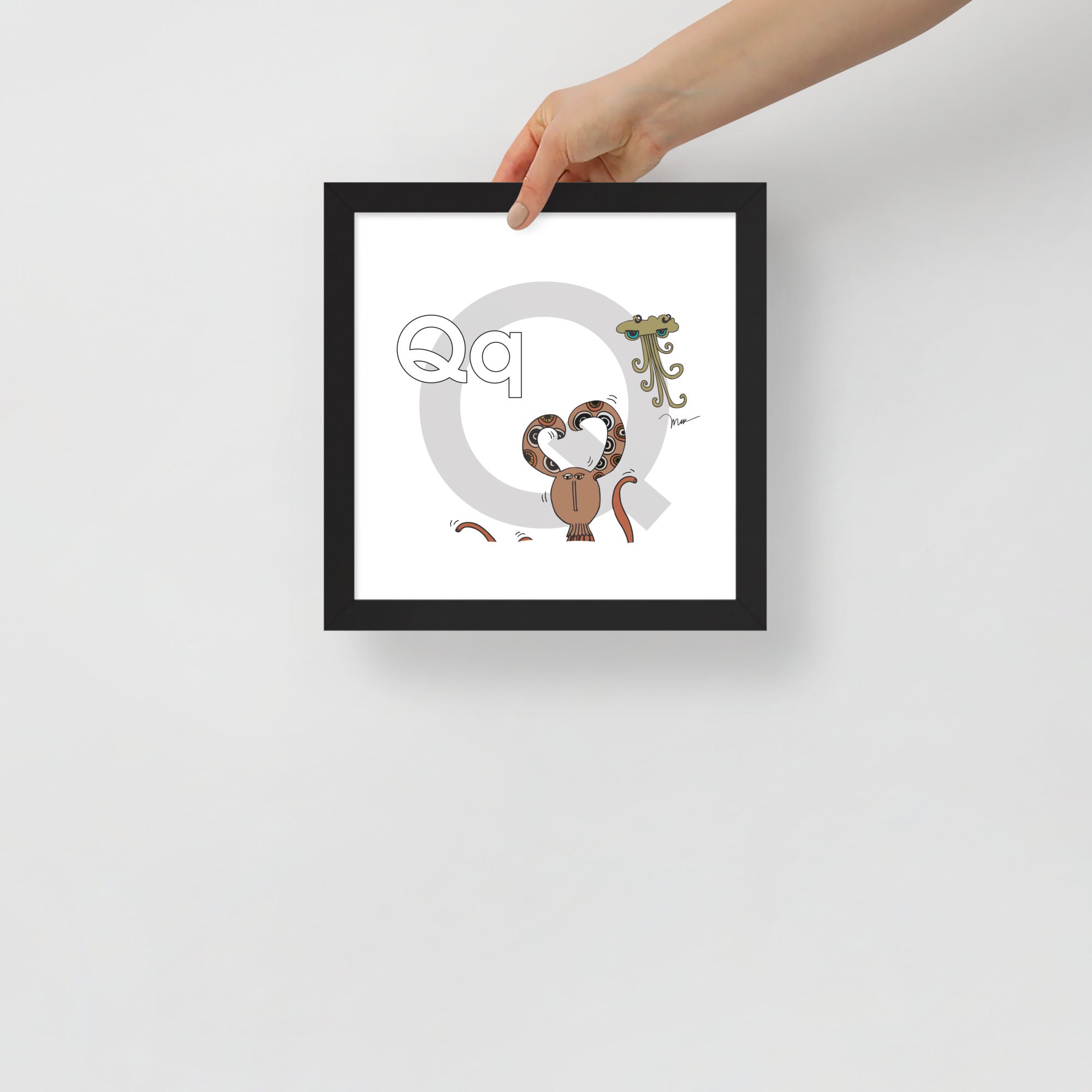 Nursery Wall Art Letter Q Art Print | themomemans.com
