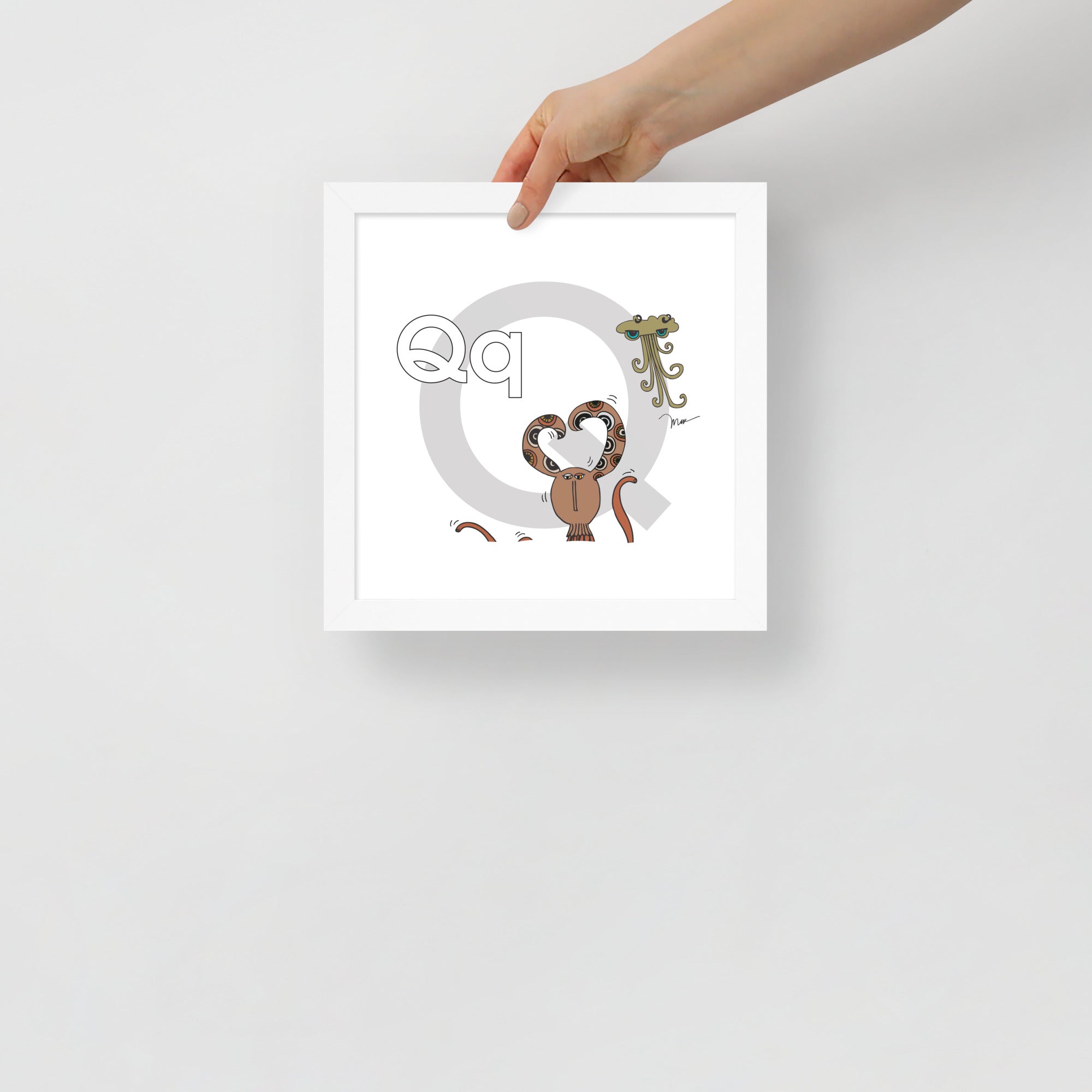 Nursery Wall Art Letter Q Art Print | themomemans.com