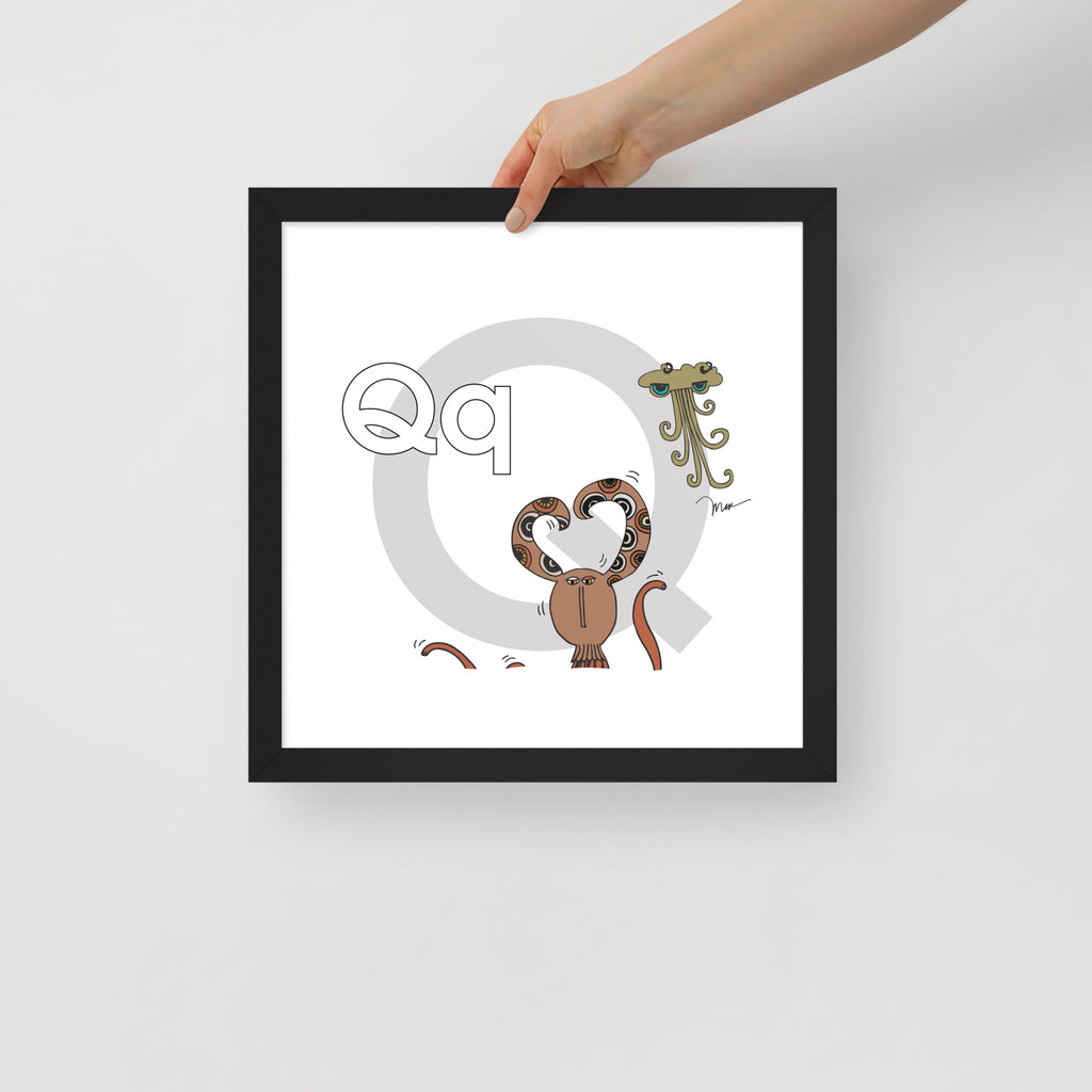 Nursery Wall Art Letter Q Art Print | themomemans.com