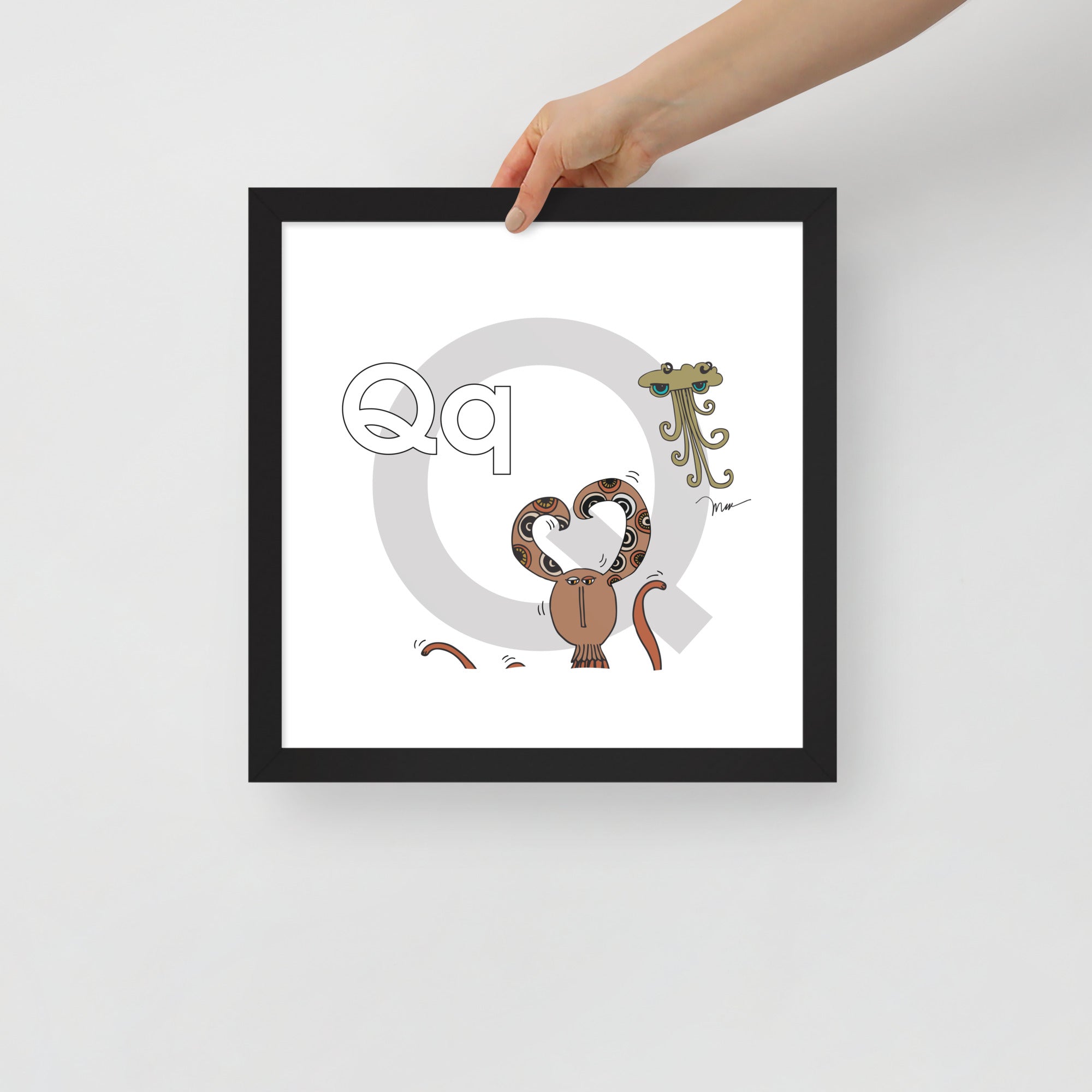 Nursery Wall Art Letter Q Art Print | themomemans.com