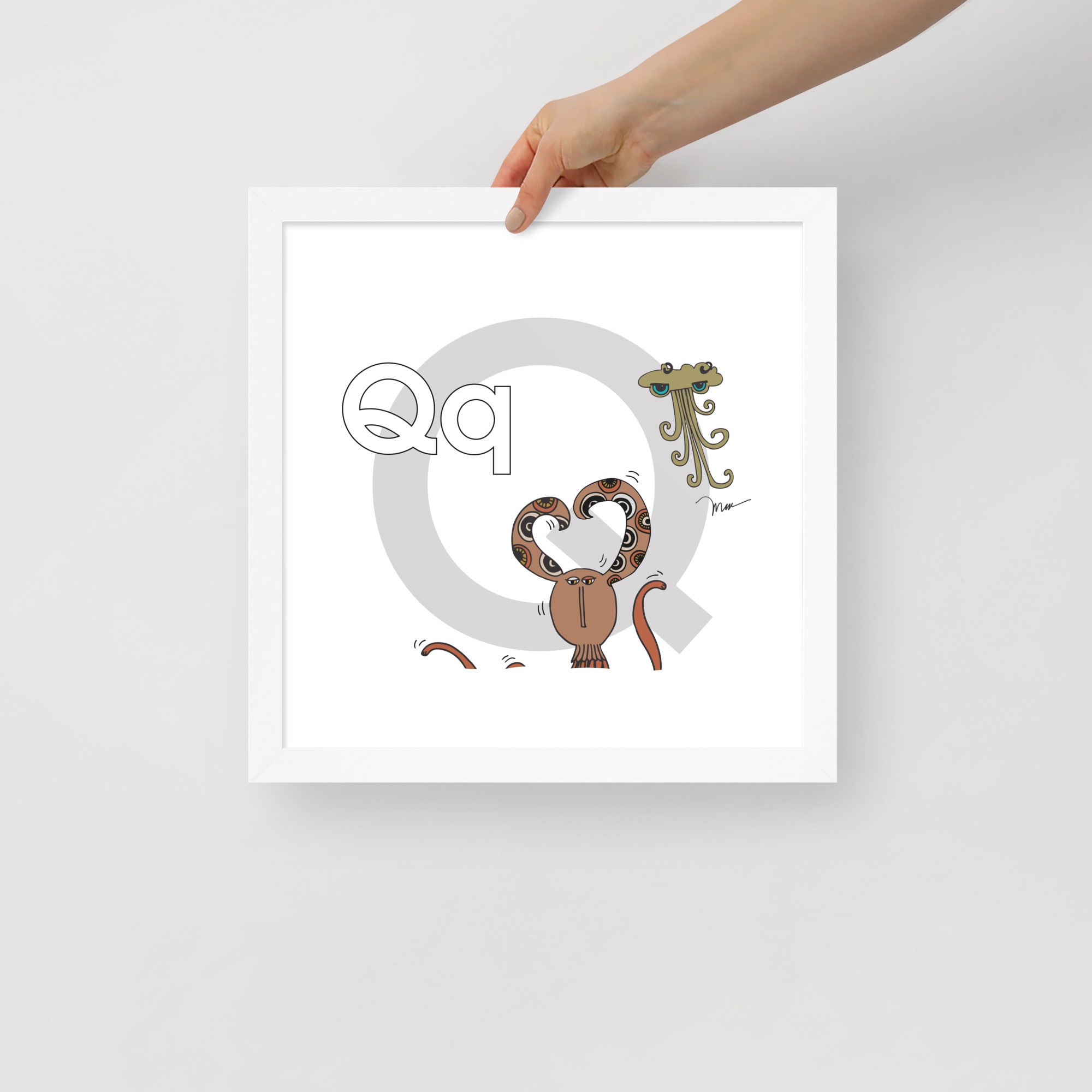 Nursery Wall Art Letter Q Art Print | themomemans.com