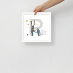 Nursery Wall Art Letter R Art Print | themomemans.com