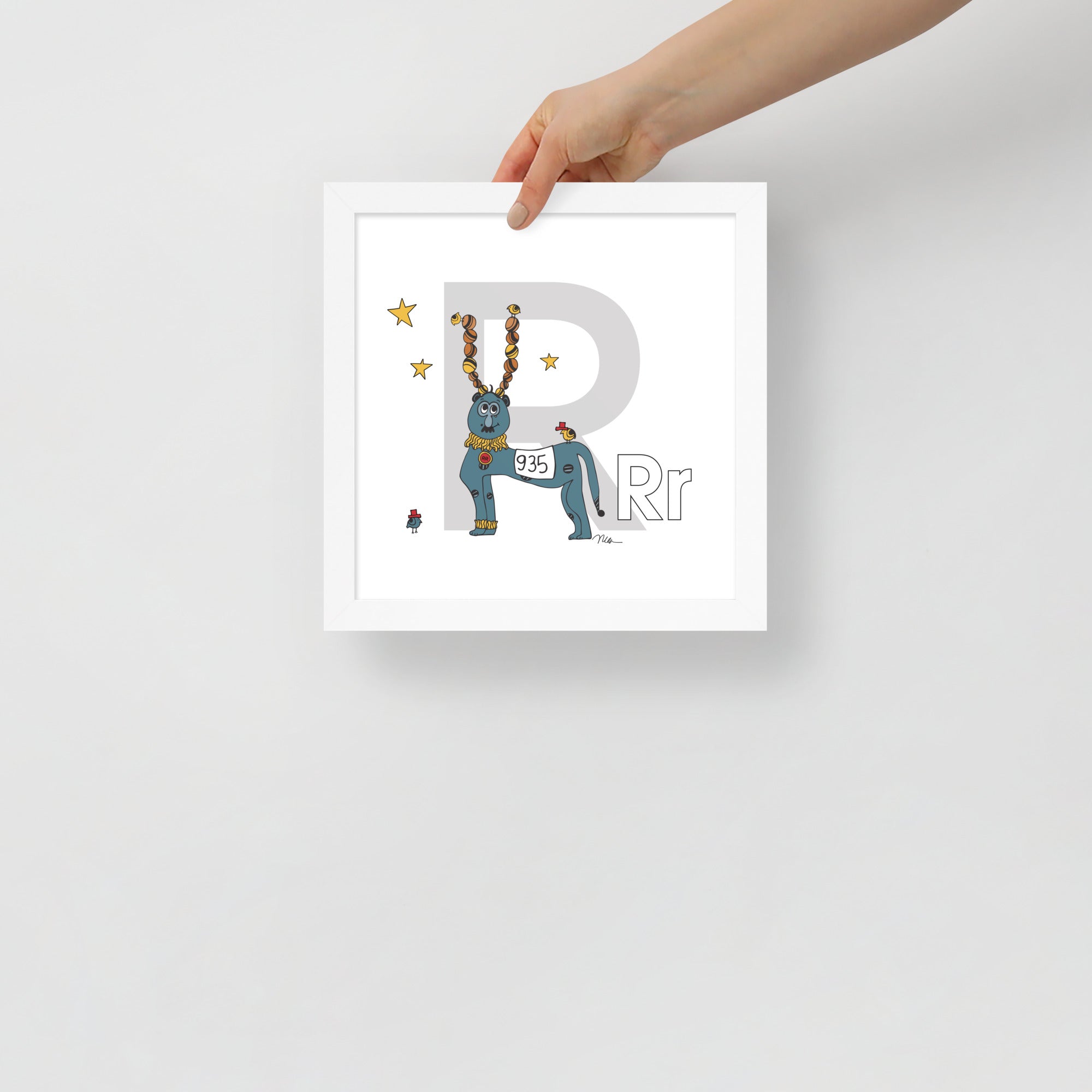 Nursery Wall Art Letter R Art Print | themomemans.com