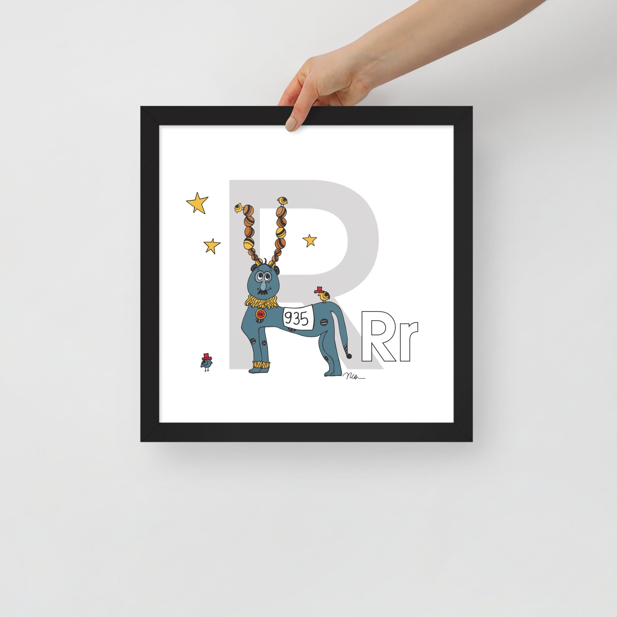 Nursery Wall Art Letter R Art Print | themomemans.com