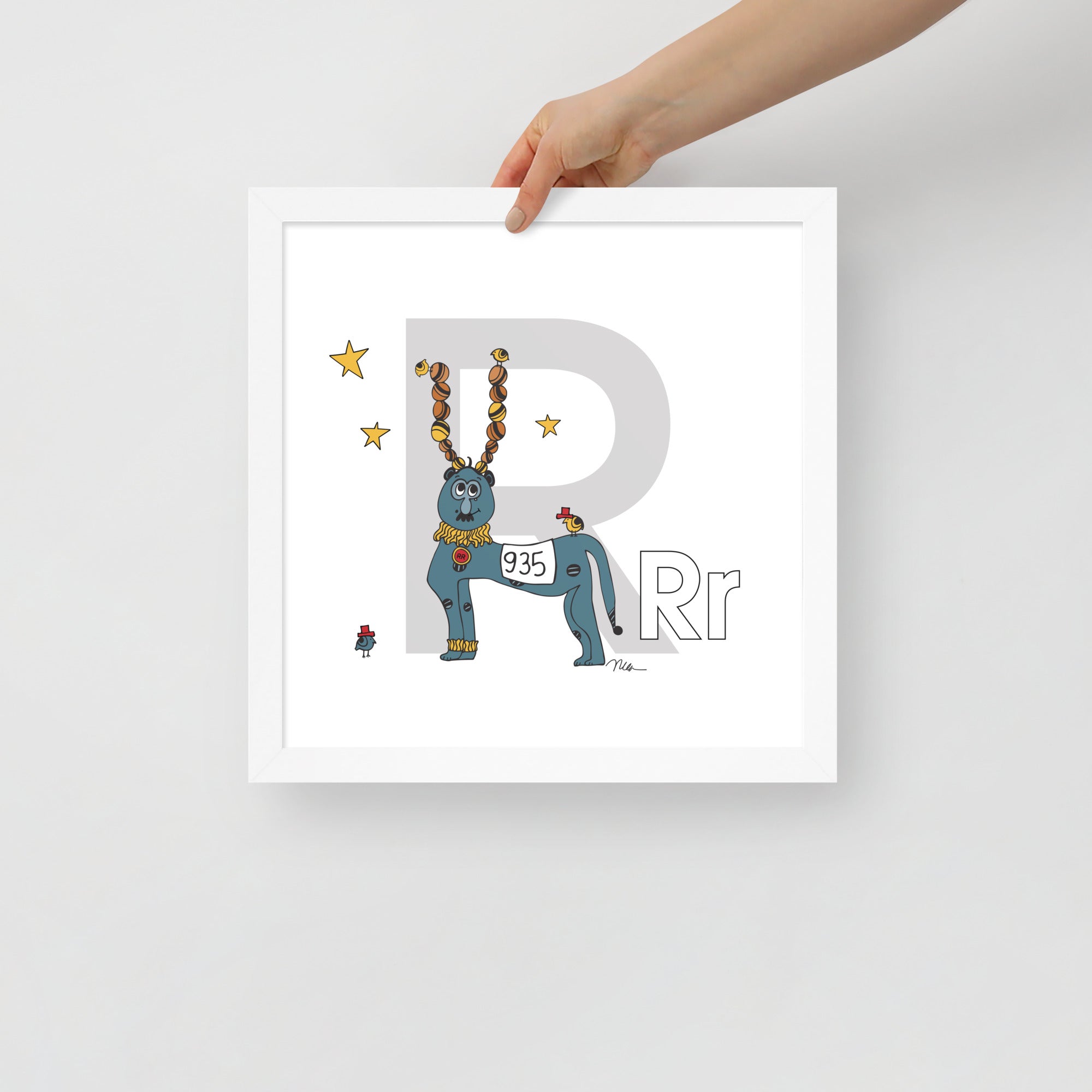 Nursery Wall Art Letter R Art Print | themomemans.com