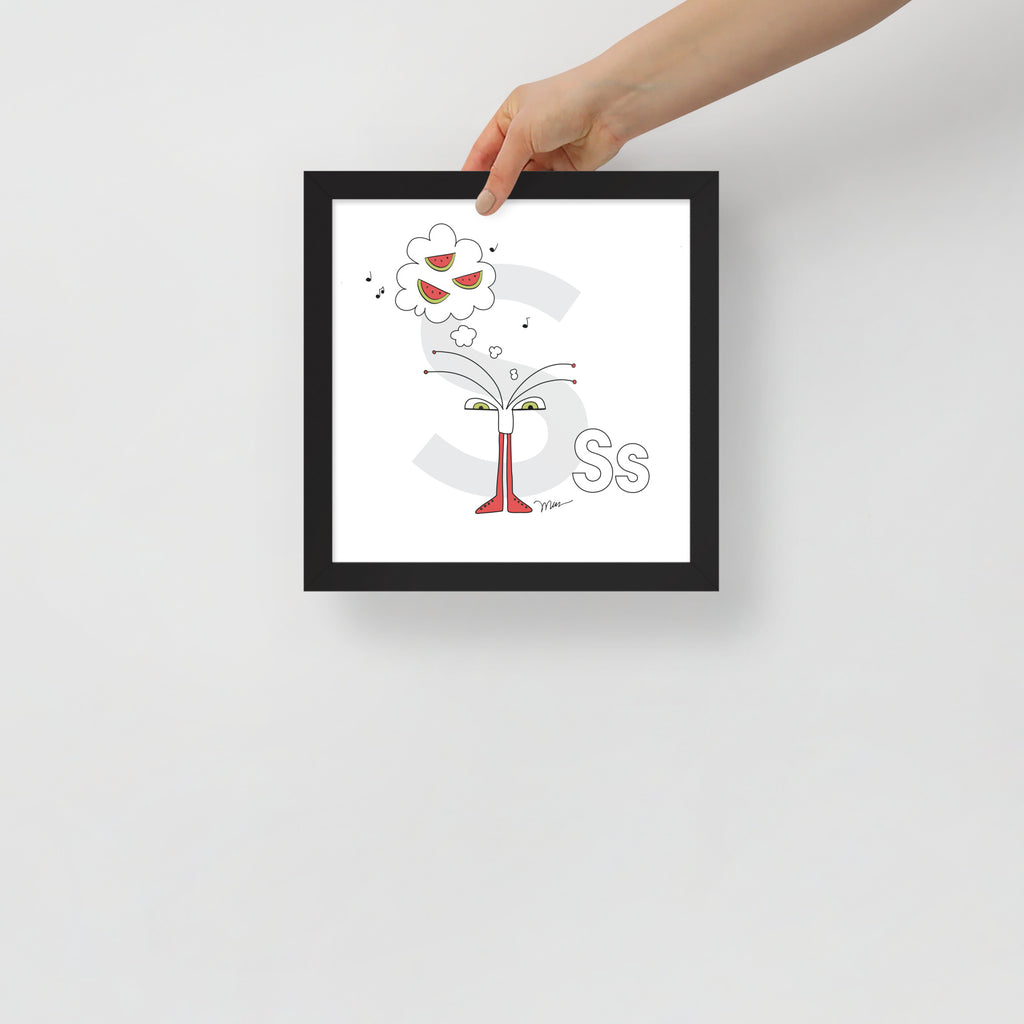 Nursery Wall Art Letter S Art Print | themomemans.com