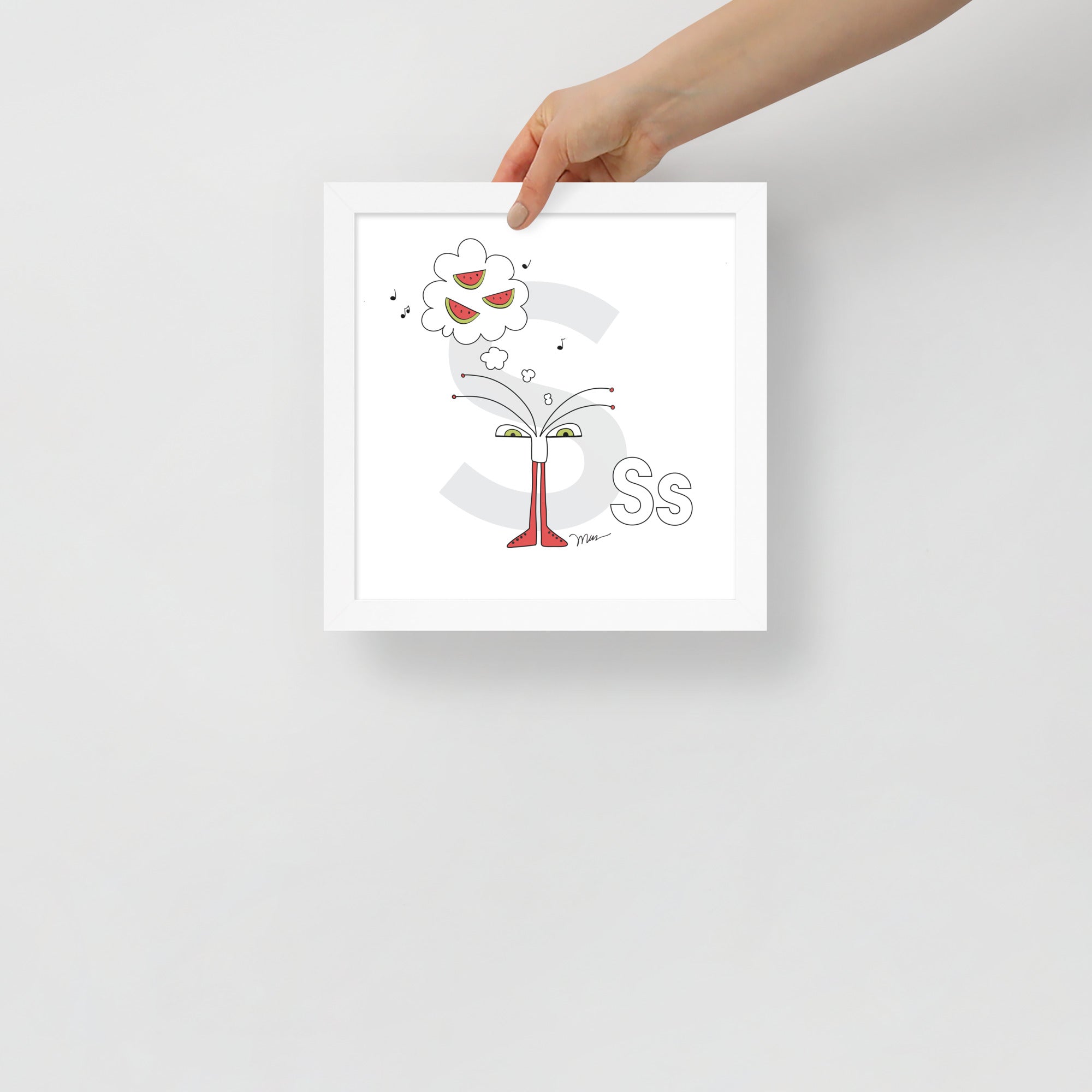 Nursery Wall Art Letter S Art Print | themomemans.com